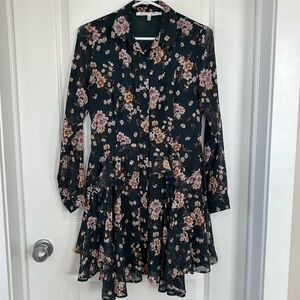 Collective Concepts Forest Green Floral Dress